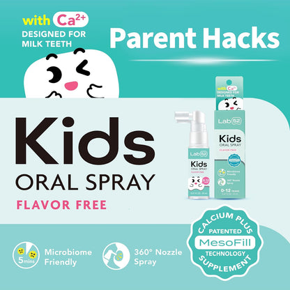 LAB52 Kids Oral Spray, Toddler Toothpaste Helper for Daily Oral Care and Fresh Breath, Children