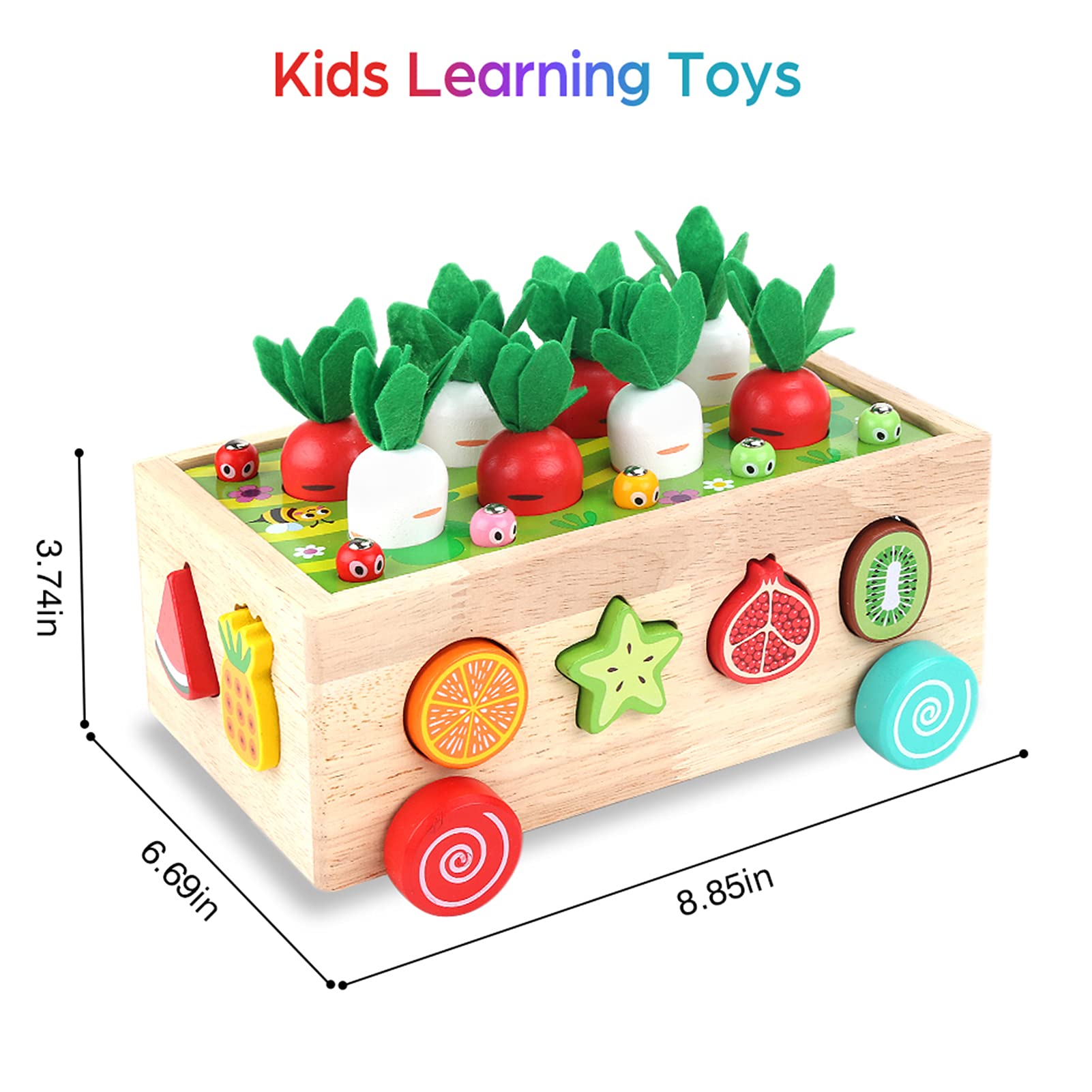 Toddlers Montessori Wooden Educational Toys for Boys Girls Age 1-3 Year Old