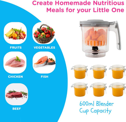 EVLA'S Baby Food Maker, Steamer, Blender, Baby Food Processor for Healthy Homemade Baby Food in