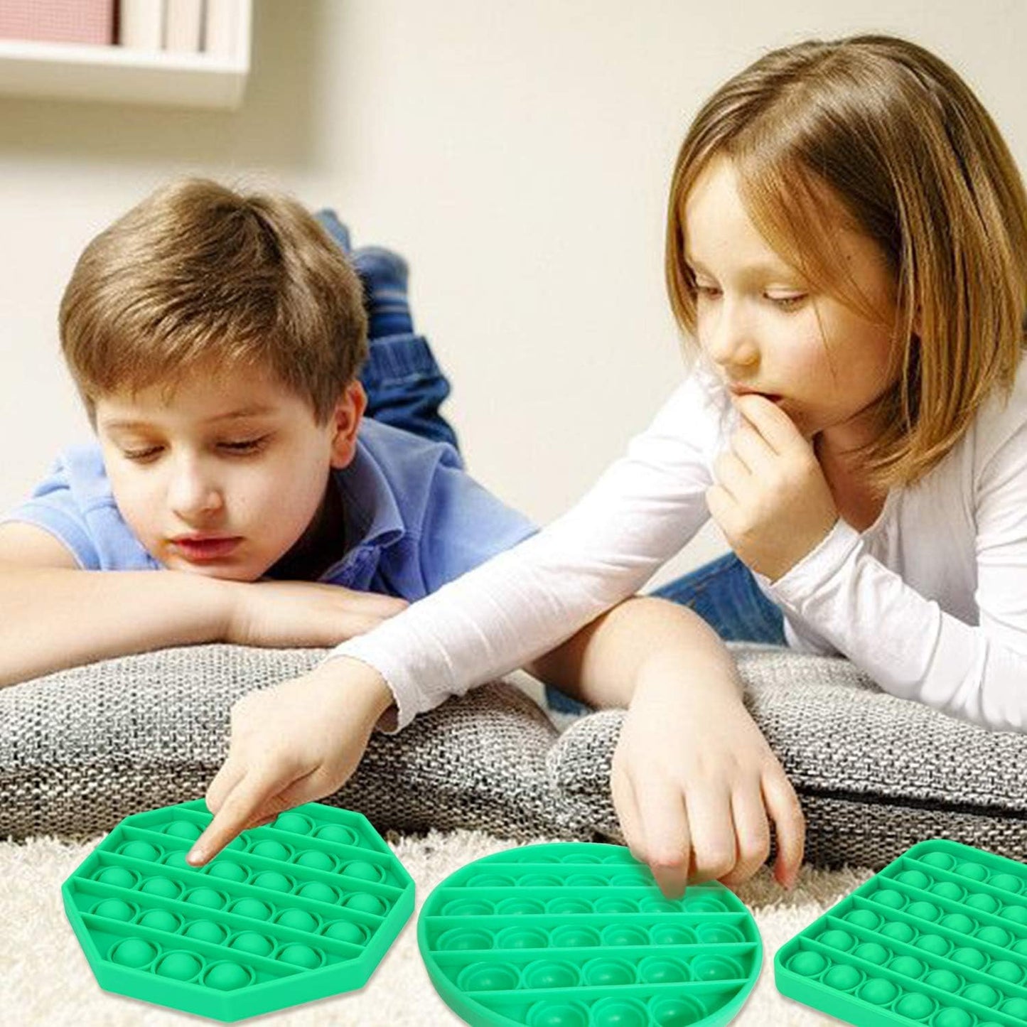 Sensory Fidget Toys, Silicone Squeeze Decompression Toy Games, Stress Relief Toys for Adults Funny Toy for Age 6+ Kids Teens, 3PCS