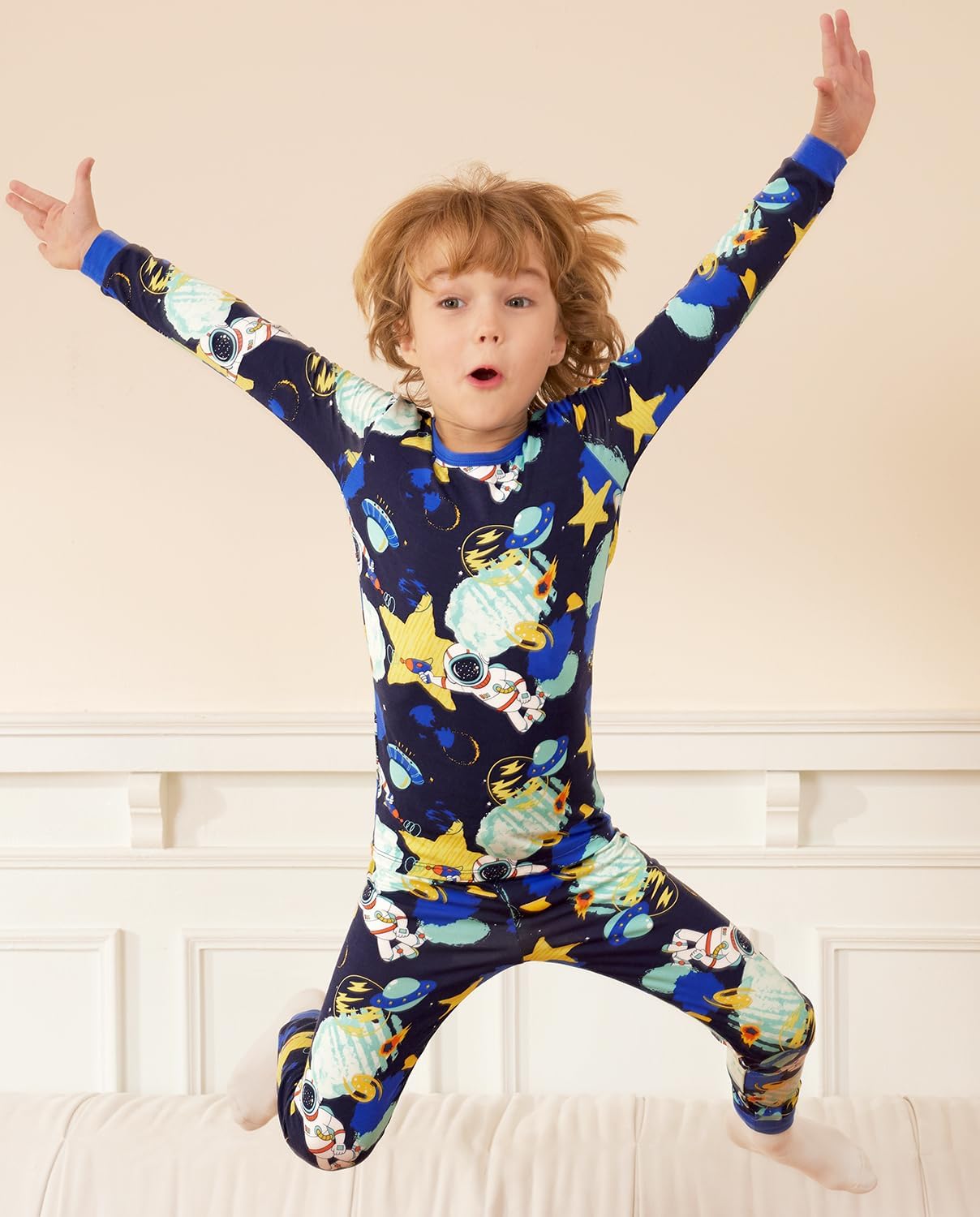 Bamboo Viscose Toddler Pajamas Boys Girls Baby 12M-8Y Pjs Sets Kids 2pcs Snug fit Long-Sleeve Sleepwear