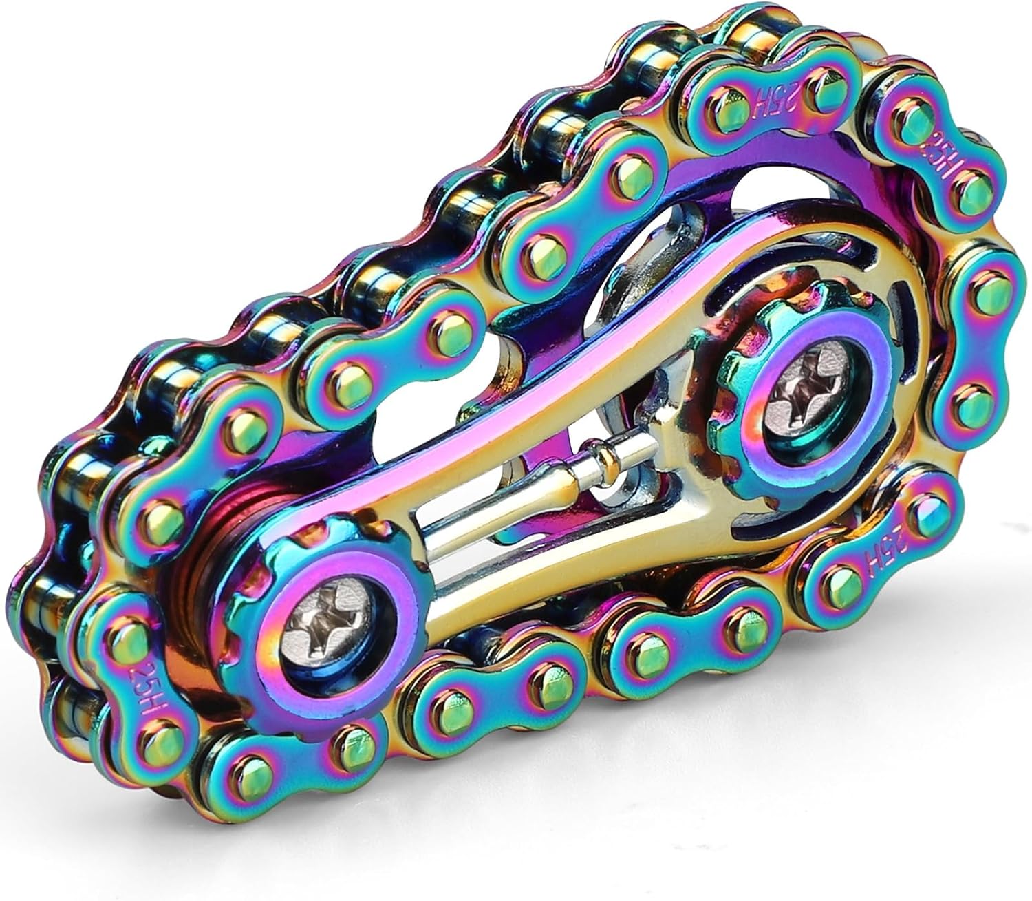 Cool Sprockets Hand Roller Fidget Chain Toys, Metal Fidget Spinner, Sensory Bike Chain Gears, EDC