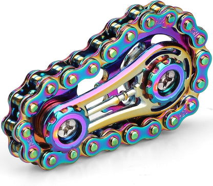 Cool Sprockets Hand Roller Fidget Chain Toys, Metal Fidget Spinner, Sensory Bike Chain Gears, EDC
