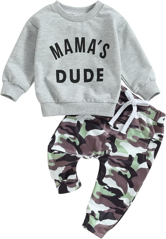 Baby Boy Clothes Fall 6 12 18 24 Months Football Long Sleeve Pullover Tops & Pant Sets Toddler Winter Outfits