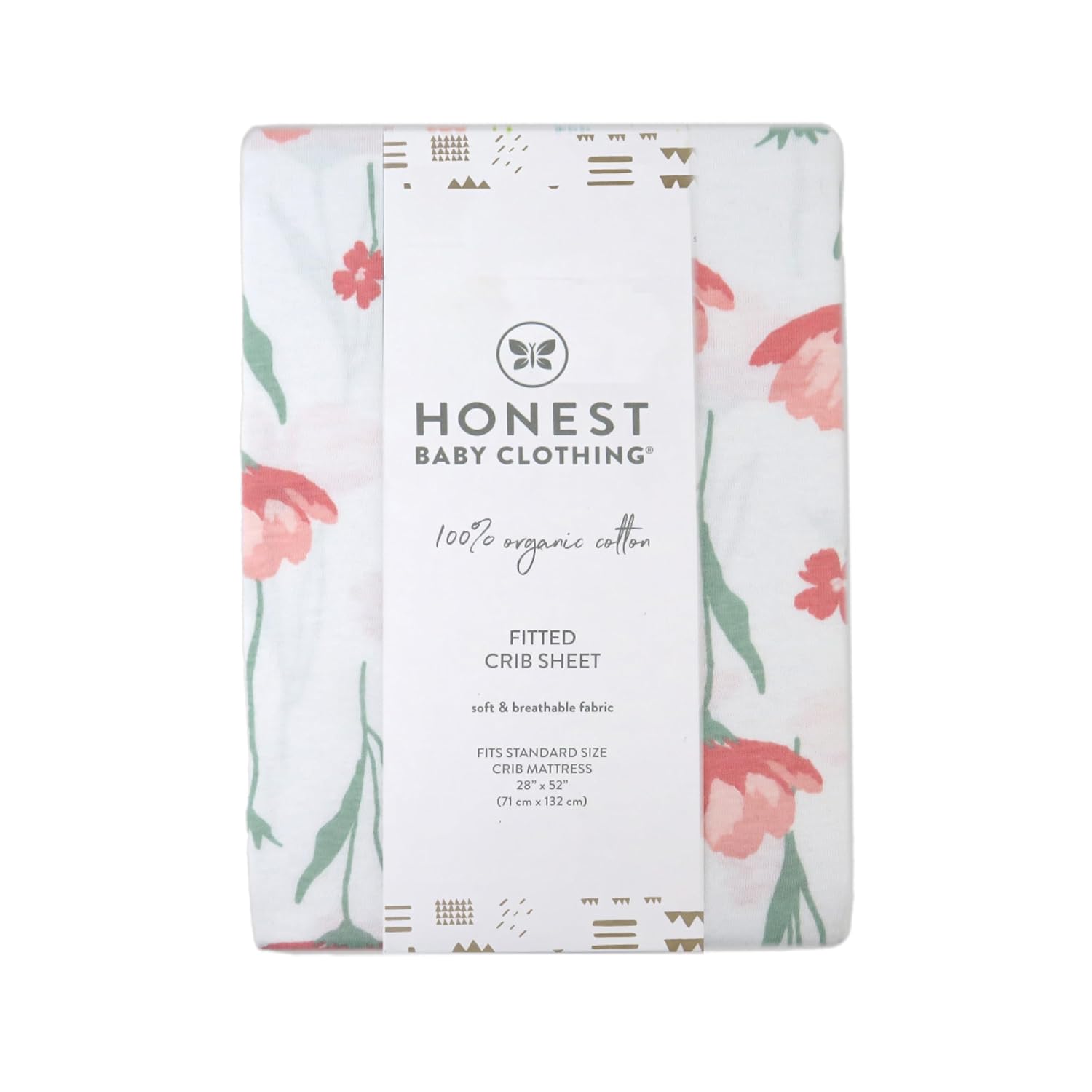 HonestBaby Unisex-Baby Fitted Crib Sheets Set Standard Mattress, 100% Organic Cotton Baby Boys