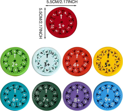 18PC Math Fidget Spinners,Math Fact Fidget Spinner,Math Multiplication Fidget toy,math fidget toy multiplication Fidget Spinner Toy for Kids.Party Supplies,Multiplication&Division&Addition&Subtraction