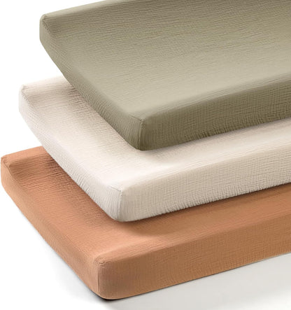 lulumoon Baby Changing Pad Cover: Muslin Diaper Changing Table Pad Cover - Changing Pad Sheets for Girls Boys