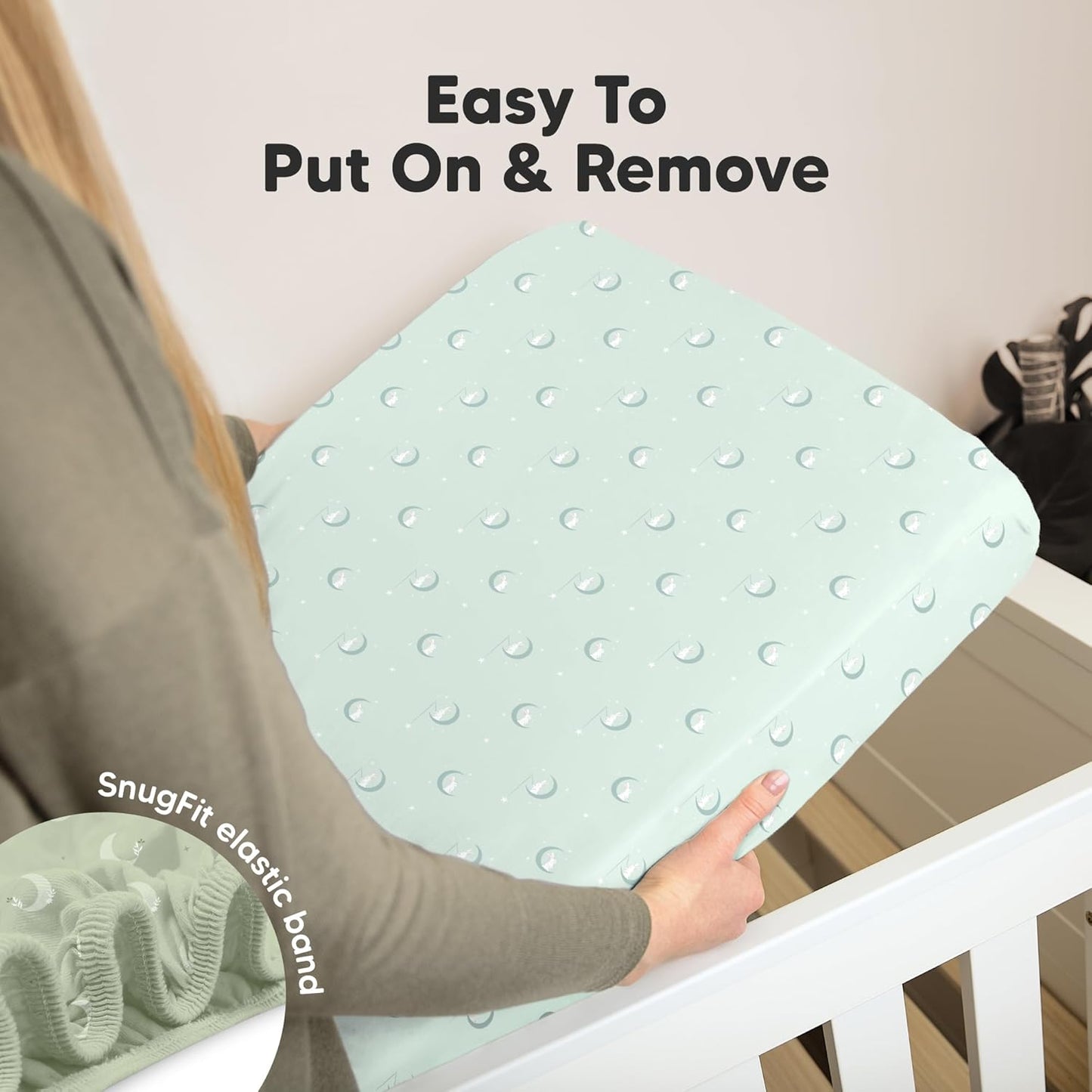 KeaBabies 2-Pack Organic Crib Sheets for Boys, Girls - 52x28 Fitted Crib Mattress Sheet Neutral