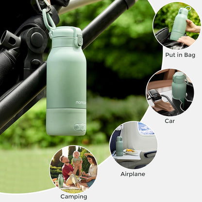 Momcozy Portable Milk Warmer for Travel – Dual Heating Modes for Breast Milk & Water, Portable