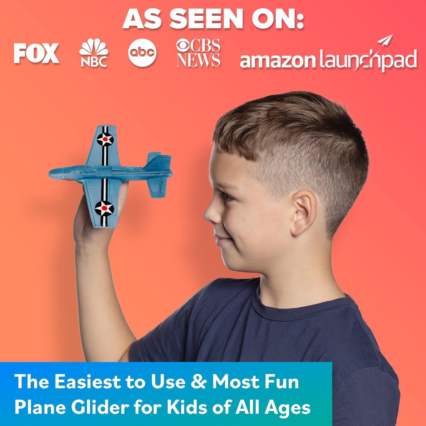 Foam Airplanes For Kids: Airplane Toy Glider Plane Foam Glider Pool Toys Kids Best Birthday Gifts for Boys for All Ages 4 5 6 7 8 Year Old - Outside Games Air Planes Outdoor Army Games for All Ages