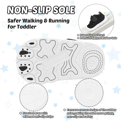 Baby Walking Shoes Toddler Girl Boy Soft Sole Breathable Mesh Slip on Summer Wide Shoes Infant Flexible Lightweight Non-Slip Safer Causal Tennis Shoes Toddler First Walkers Shoes Rubber Soles Outdoor