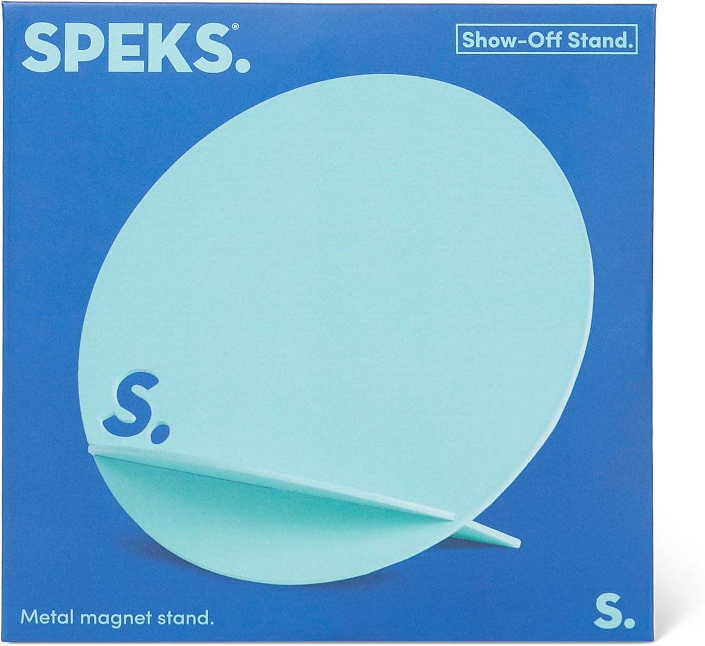 Speks Show Off Stand - Double Sided, Powder Coated Steel Magnetic Display Board - Mint - Magnets Sold Separately