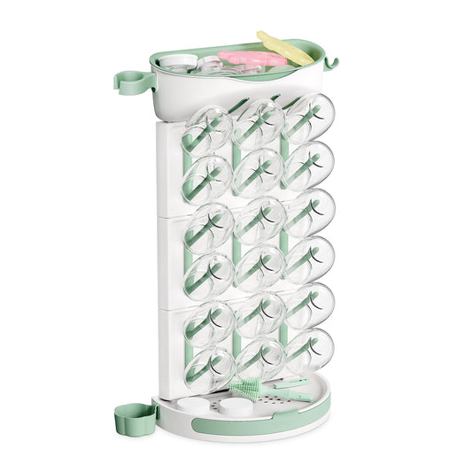 Momcozy Baby Bottle Drying Rack, 18 Bottles Vertical Space Saving