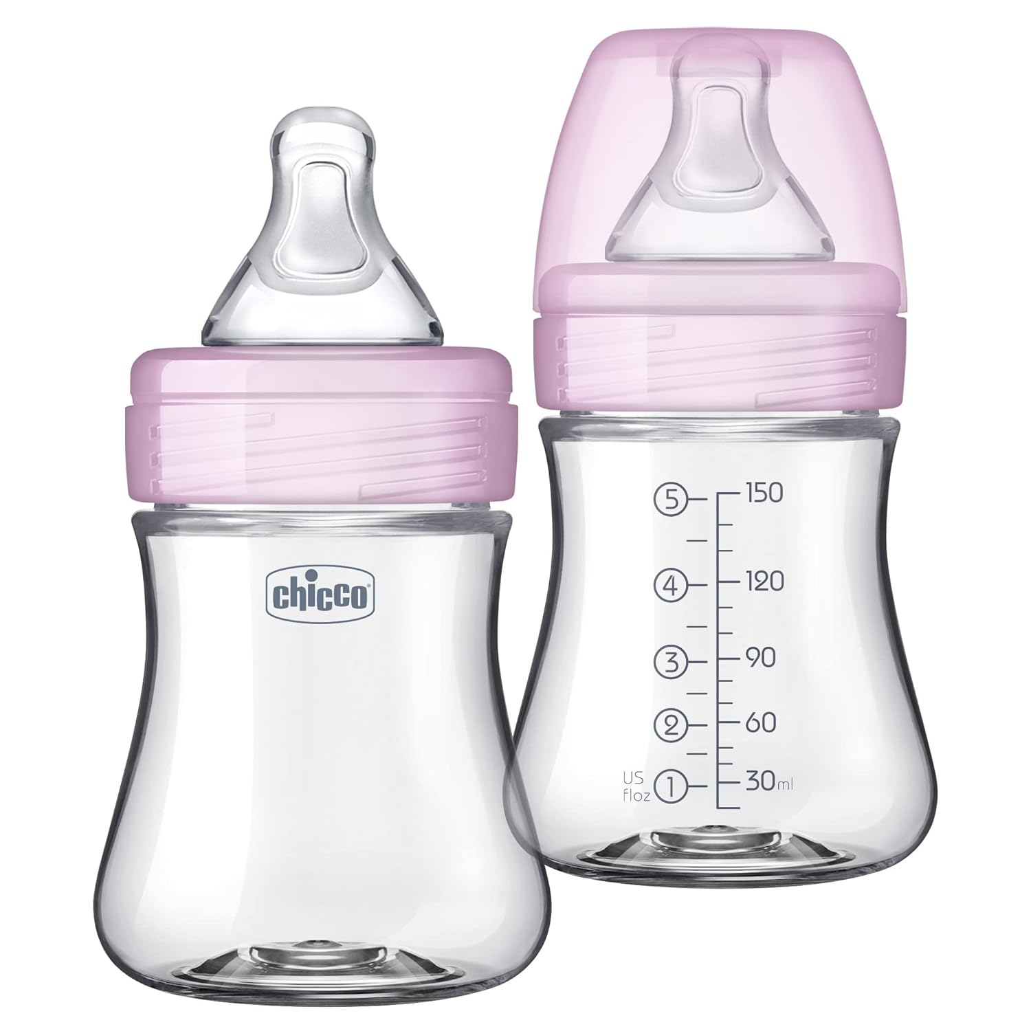 Chicco Duo 5oz. Hybrid Baby Bottle with Invinci-Glass Inside and Plastic Outside | Dishwasher
