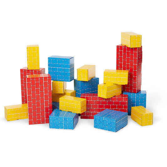 Melissa & Doug Jumbo Cardboard Blocks Building Set (40 pc) - Lightweight Building Toys and