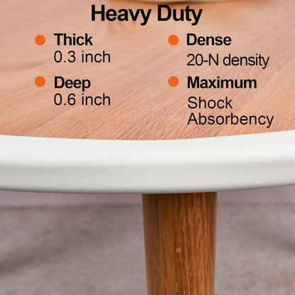 Baby Proofing Edge and Corner Guards, 2 Pack Safety Furniture Bumper with 3M Double-Sided Tape, Child Corner Protector for Fireplace, Table, Stair, Cabinet (Beige White)
