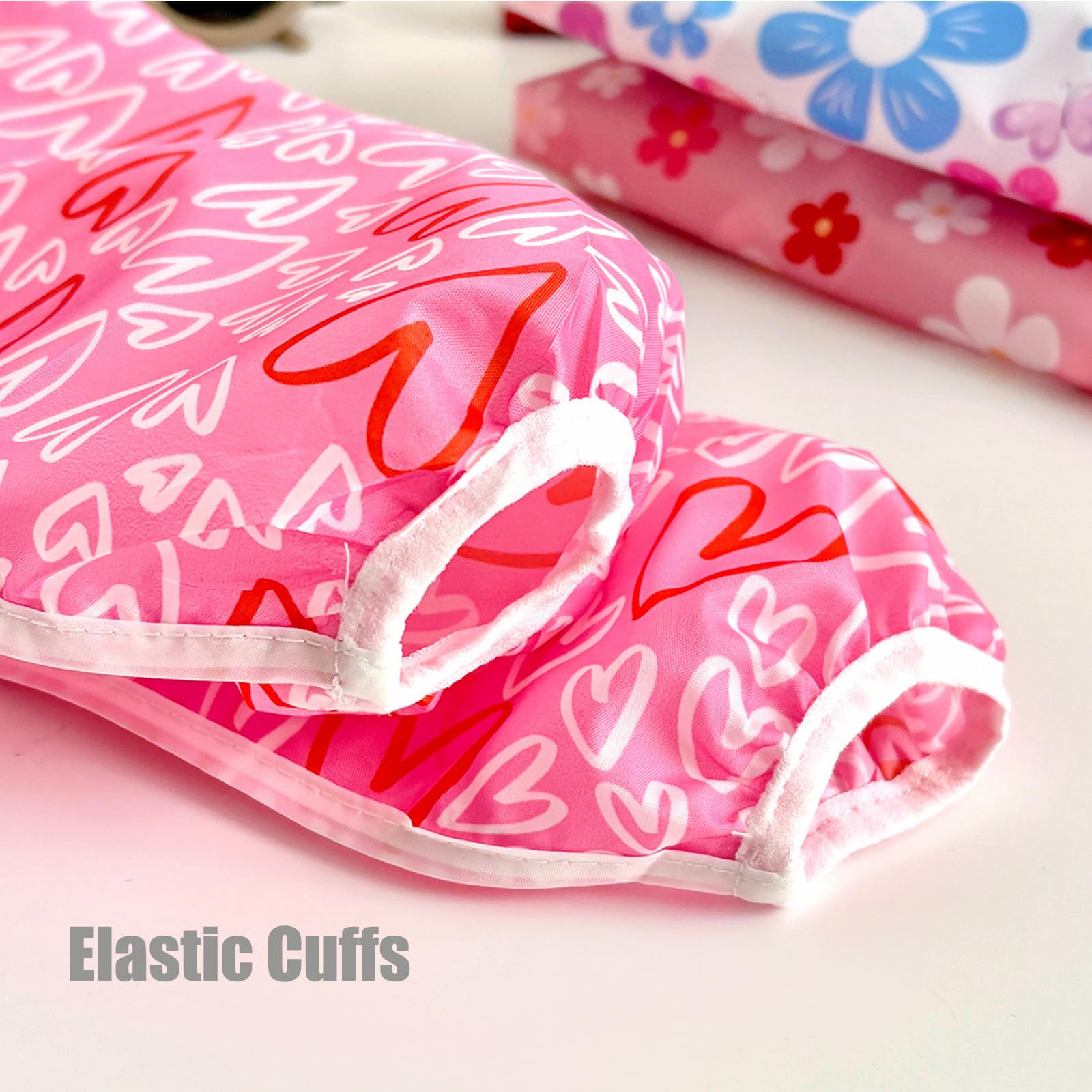 PandaEar 5 Pack Baby Long Sleeve Bibs| Waterproof Full Sleeve Bib for Baby Infant Toddler 6-36