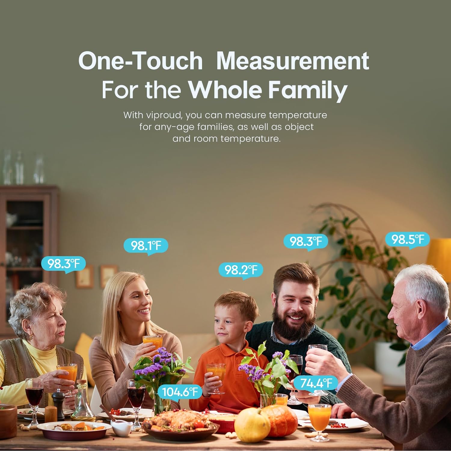 No-Touch Forehead Thermometer for Adults and Kids, Fast Accurate Baby Thermometer with Fever Alarm