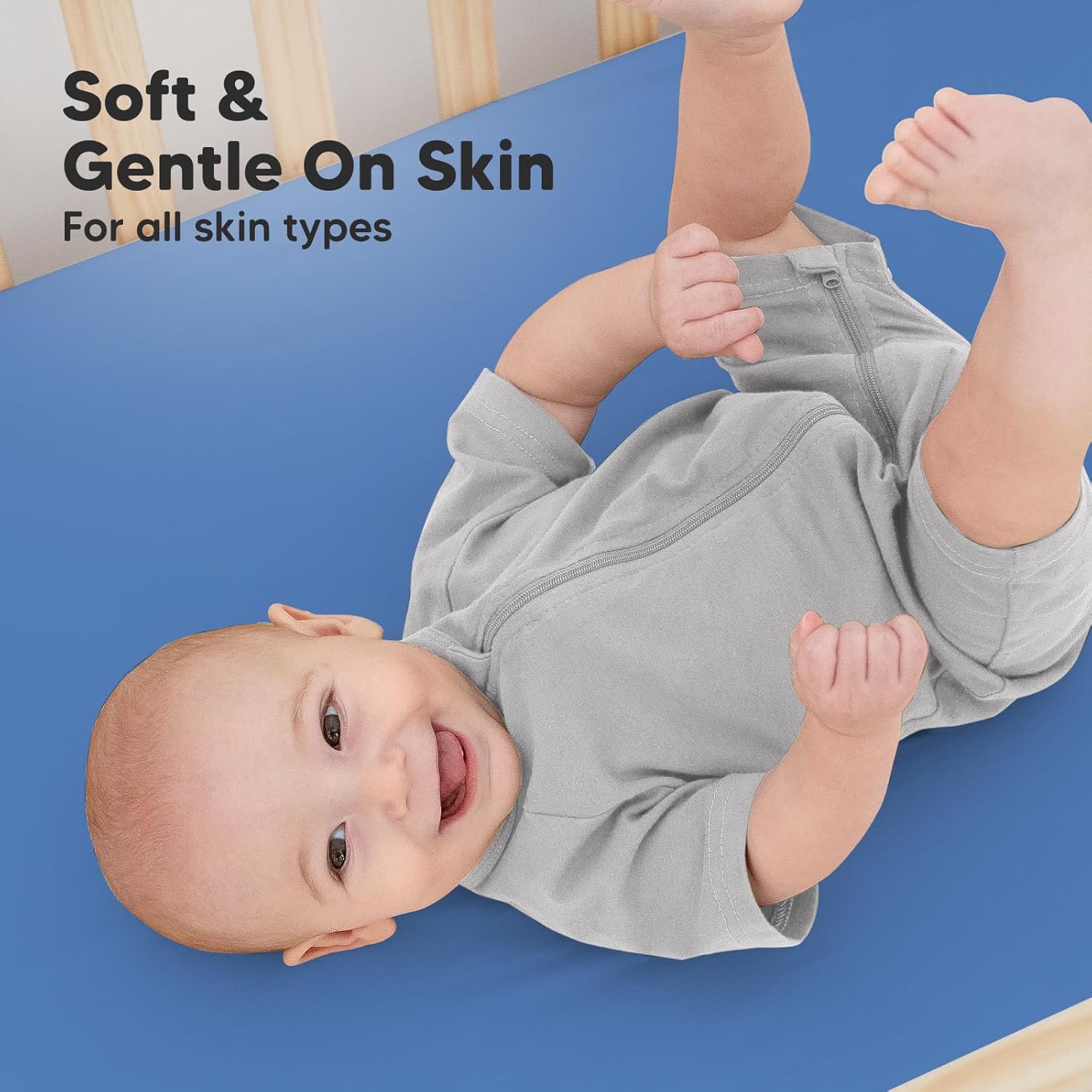 KeaBabies 2-Pack Organic Crib Sheets for Boys, Girls - 52x28 Fitted Crib Mattress Sheet Neutral