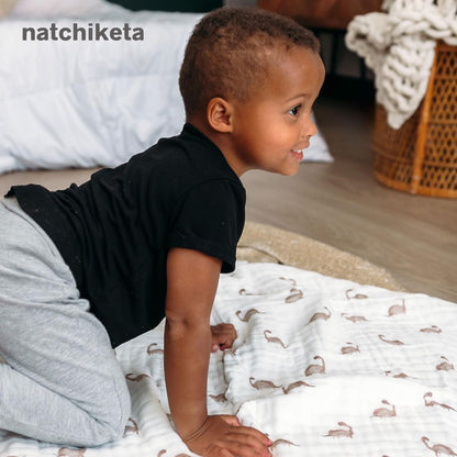 Organic Cotton Muslin Baby Blanket for Boys and Girls - Luxurious Soft Toddler Quilt for Swaddling - Gender Neutral Blankets Makes a Great Circus