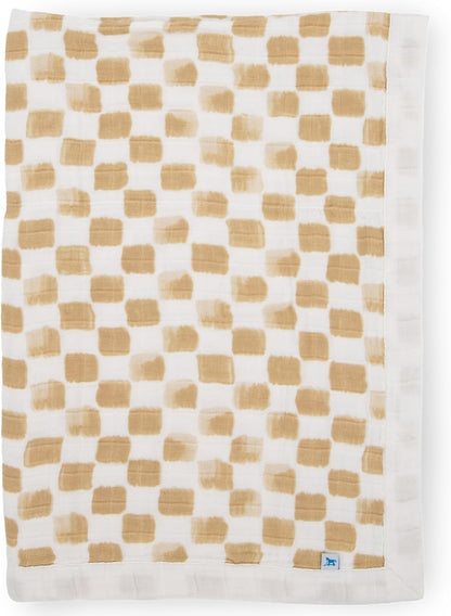 Little Unicorn Newborn Receiving Quilt | Ultra- Soft, Multi-Layered Muslin Fabric | Gift for