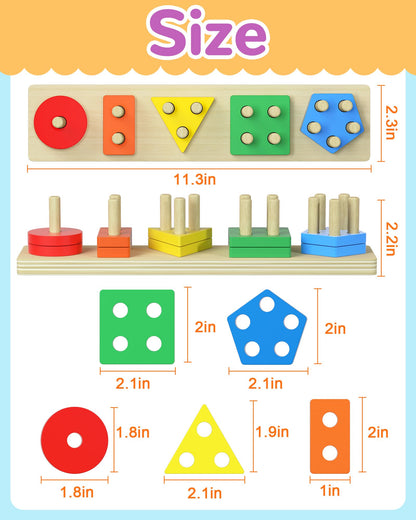Montessori Toys for 1 2 3 Year Old Boy Girl, Toddler Learning Toys Gifts