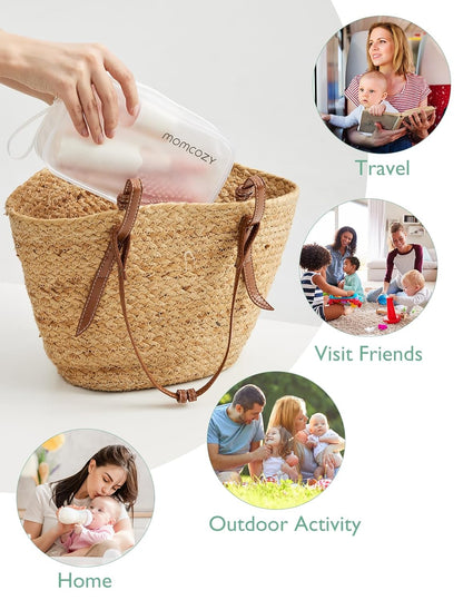 Momcozy Bottle Brush Kit, Innovative Push-Press Design for Better Cleaning - Baby Bottle Cleaner