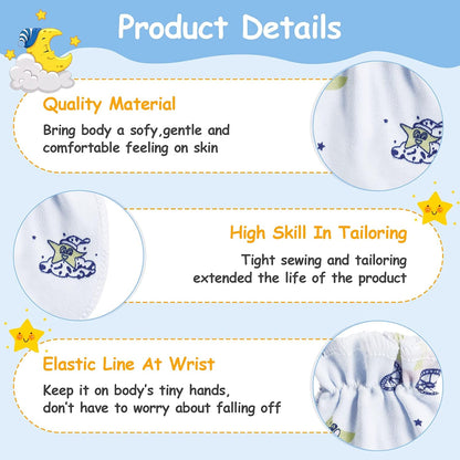 Geyoga 24 Pairs Newborn Baby Boy Girl Mittens 0-6 Months Newborn No Scratch Mittens Soft Elastic Infant Baby Gloves