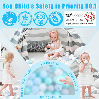 GOGOSO Playpen Balls for GirlsToddlers for Playhouse, Baby Pool, Play Ball Fun Centers, for Babies, Kids, Toddlers 1-3, Phthalate Free BPA Free