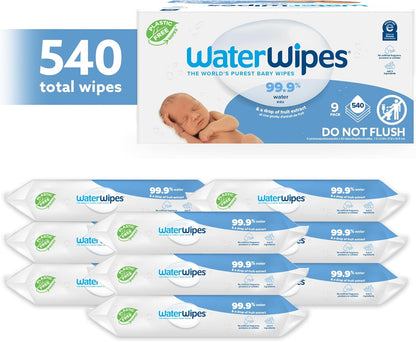 WaterWipes Sensitive+ Newborn & Baby Wipes, 3-In-1 Cleans, Cares, Protects, 99.9% Water, Unscented