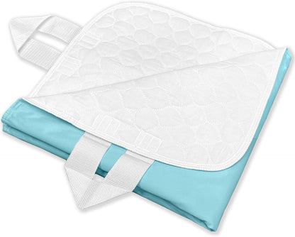RMS Ultra Soft 4-Layer Washable and Reusable Incontinence Bed Pads with 4 Convenient Handles to
