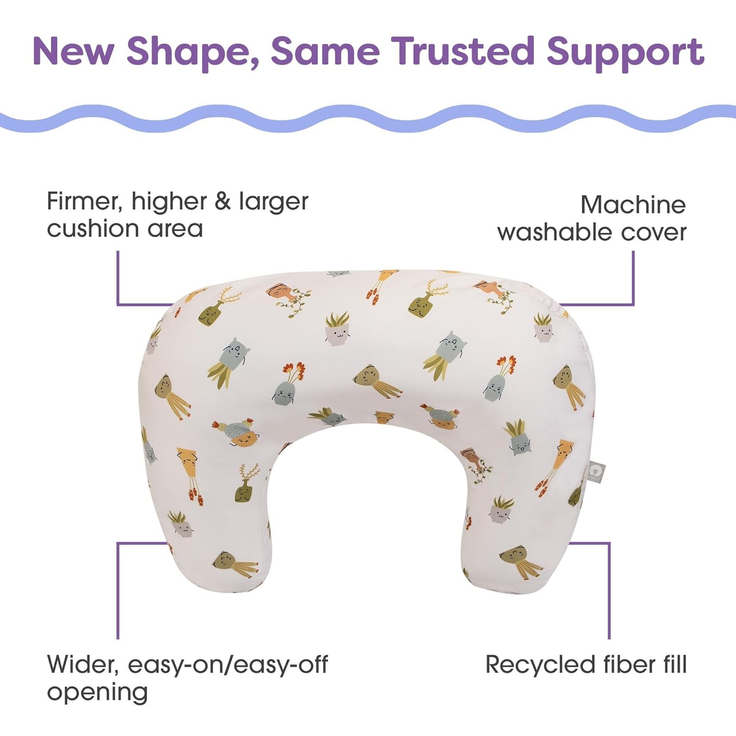 Boppy Nursing Pillow - Ergonomic Bottle & Breastfeeding Pillow with High, Firm, Large Area