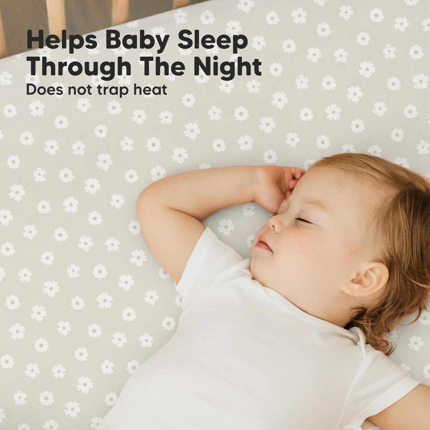 2-Pack Mini Crib Sheets Fitted - 38x26 Pack N Play Sheets for Pack and Play Mattress, Organic