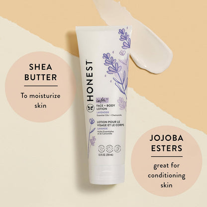 The Honest Company 2-in-1 Cleansing Shampoo + Body Wash and Face + Body Lotion Bundle | Gentle for