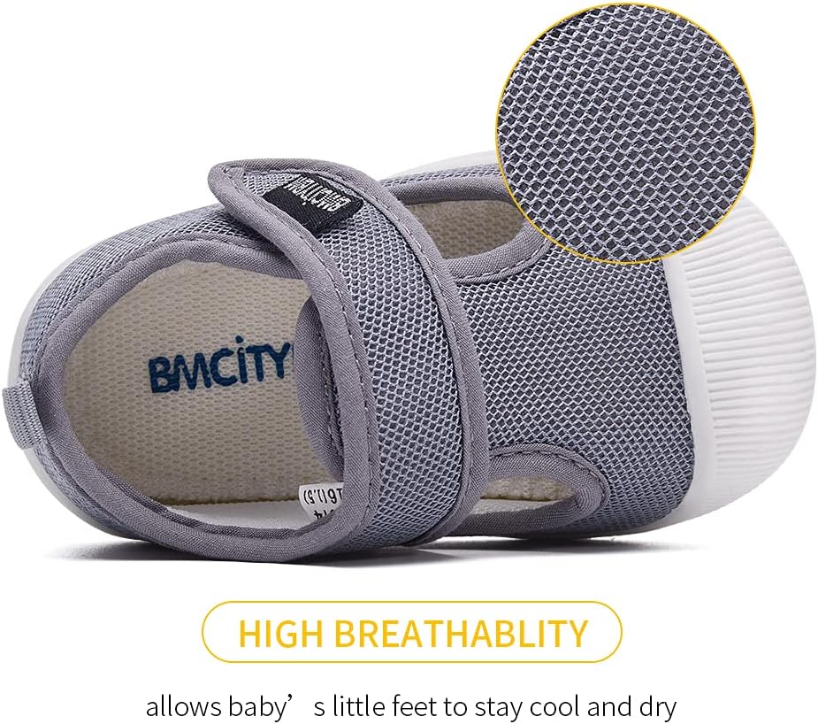 BMCiTYBM Baby Sneakers Girls Boys Lightweight Breathable Mesh First Walkers Shoes 6-24 Months