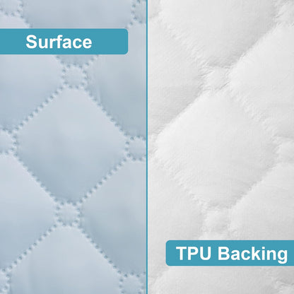 NTBAY 2 Pack Waterproof Crib Mattress Protector, Quilted 28"x52" Toddler Fitted Sheet - Machine