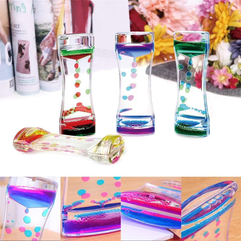 Liquid Motion Bubbler for Kids and Adults Pack of 1 Great Rainbow Series Liquid Bubbler Timer Sensory Fidget Relaxation Stress Relief and Anxiety Relief Relaxing Autism
