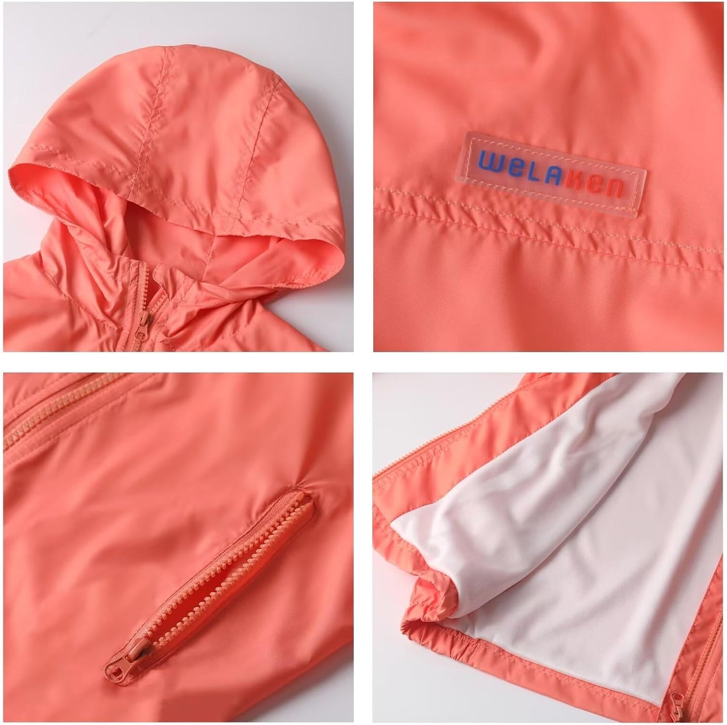 WELAKEN Lightweight Jacket for Girls Kids & Toddler II Girls' Print Water-Resistant Jacket