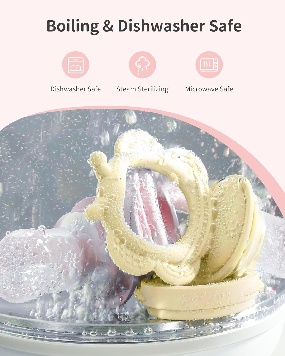Silicone Baby Fruit Food Feeder (2 Pack) with Freezer Nibble Tray, Breastmilk Popsicle Molds for
