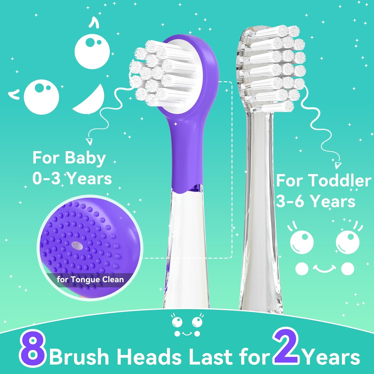 SEAGO Kids Electric Toothbrushes Rechargeable, Toddler Electric Toothbrush with Magnetic Charging