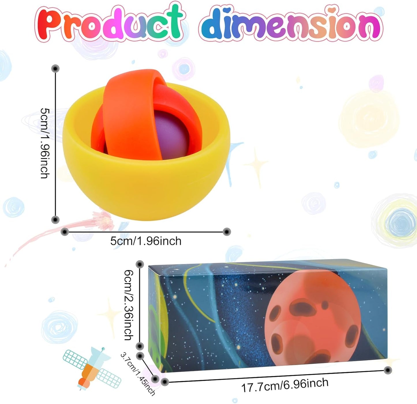 Fidget Toys for Kids, Fidget Gyro for Adults, Gifts for Boys Girls Teens Kids Valentine's Day Easter Basket Stuffers, ADHD Autism Stress Relief Finger Toys Classroom