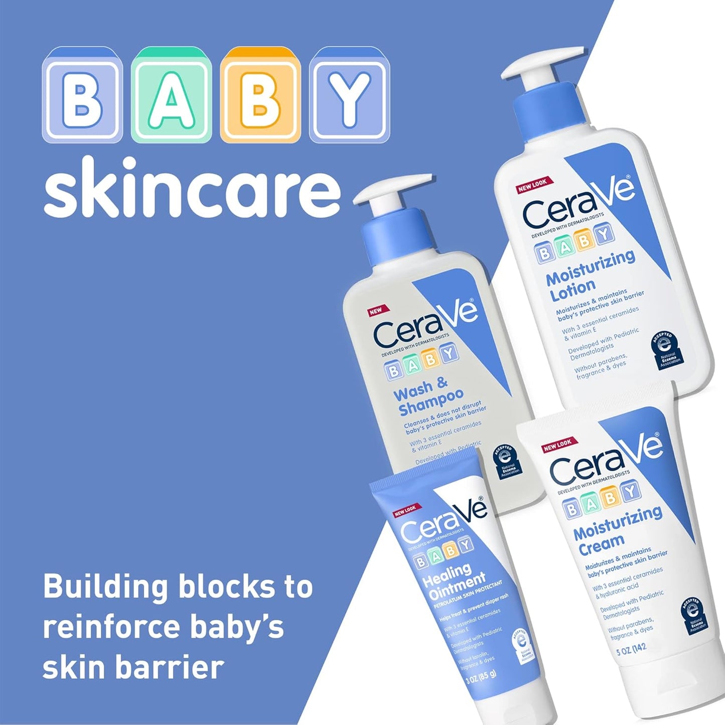 CeraVe Baby Wash & Shampoo, Fragrance, Paraben, & Sulfate Free Shampoo for Tear-Free Baby Bath