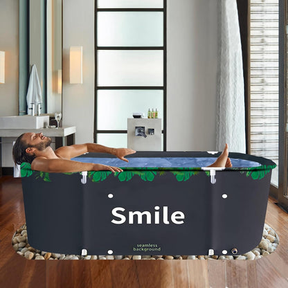 BESTHLS Portable Bathtub for Adult, Foldable Bathtub Folding Soaking Bath Tub,Eco-Friendly Bathing