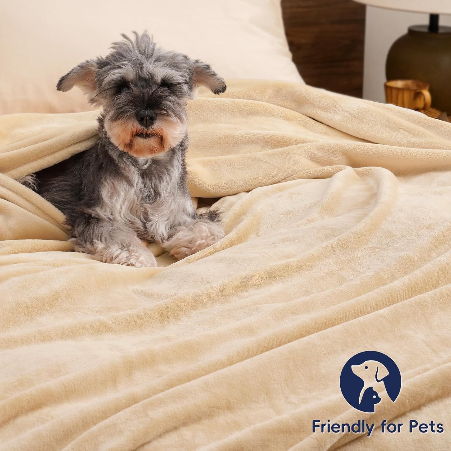 PHF Ultra Soft Fleece Blanket Queen Size, No Shed No Pilling Luxury Plush Cozy 300GSM Lightweight