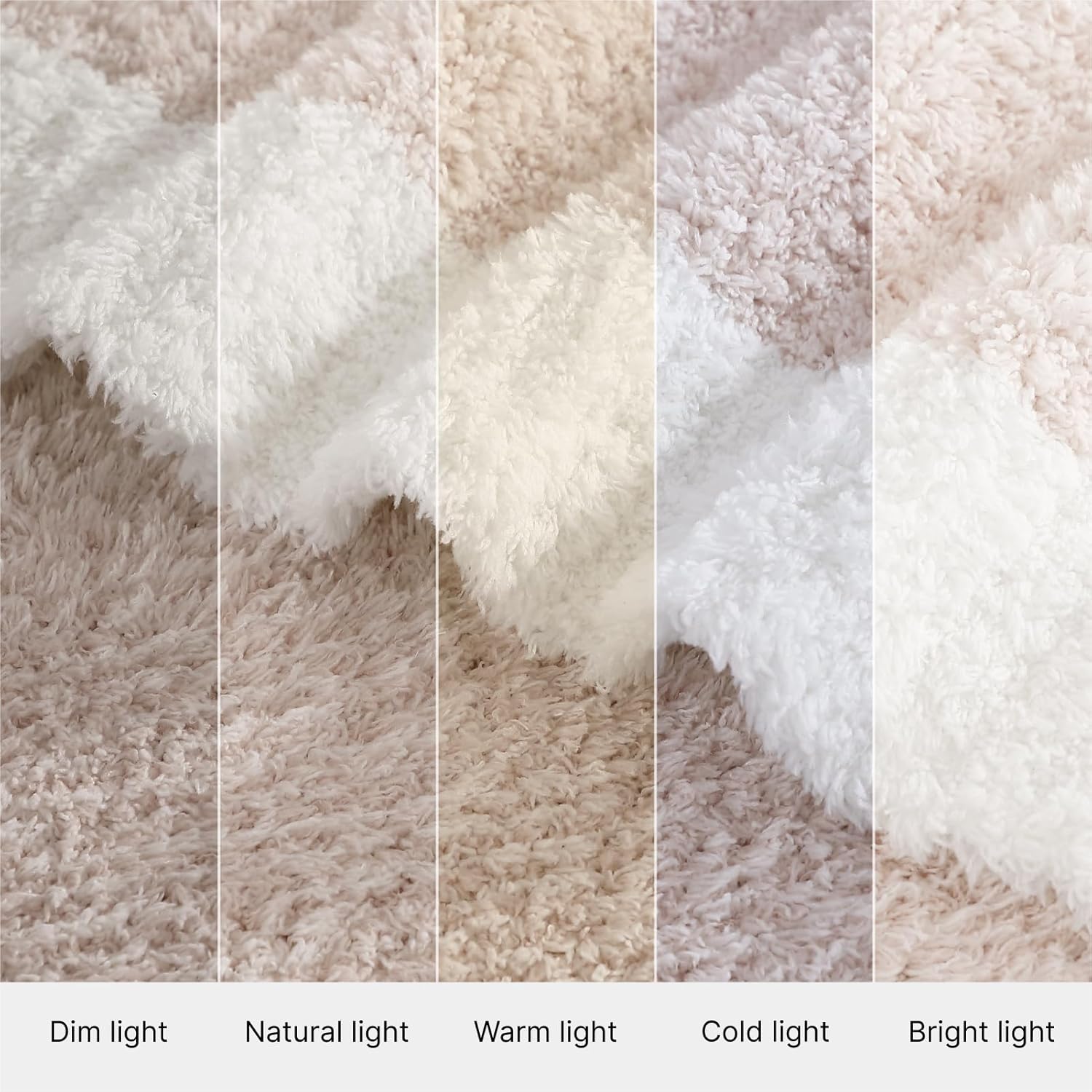 WRENSONGE Throw Blanket Cationic Dyeing Taupe Soft Cozy Fluffy Warm Hand Made Weave Throw Blankets