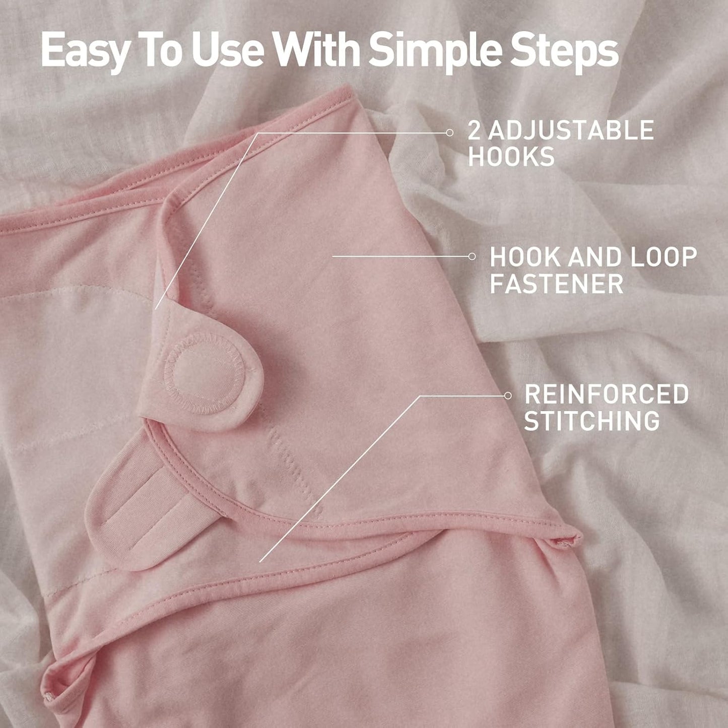 Organic Baby Swaddle Sleep Sacks, 2-Pack Swaddles for Newborns Baby Essentials, Infant 0-3 Months