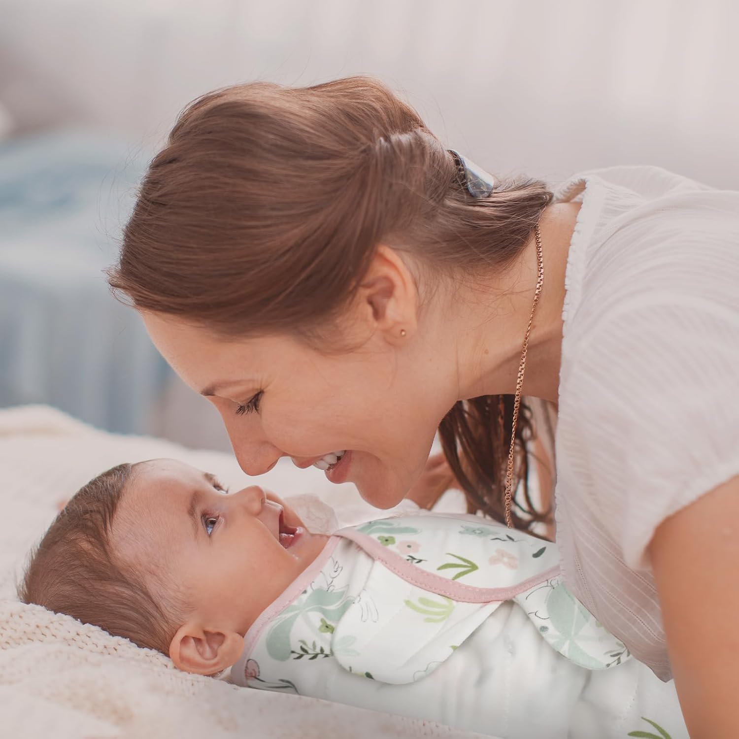 Baby Swaddle Sacks, 3-Pack Newborn Organic Cotton Swaddle Wrap, Adjustable Swaddling Blankets