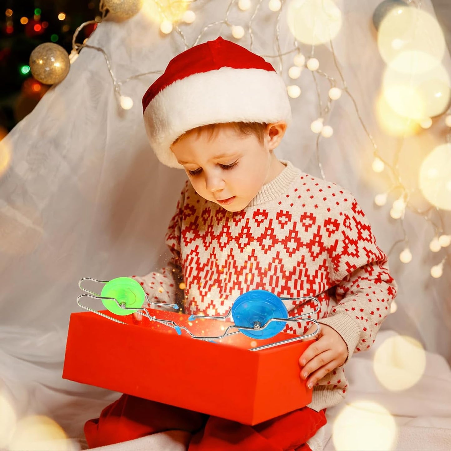 Retro Kids Light Up Gyro Wheel Set - includes 3 10-Inch Track Twisters, Spinning and Light Combo, to Capture Kid's Attention, Ideal for Easter, Birthdays, Christmas, and More