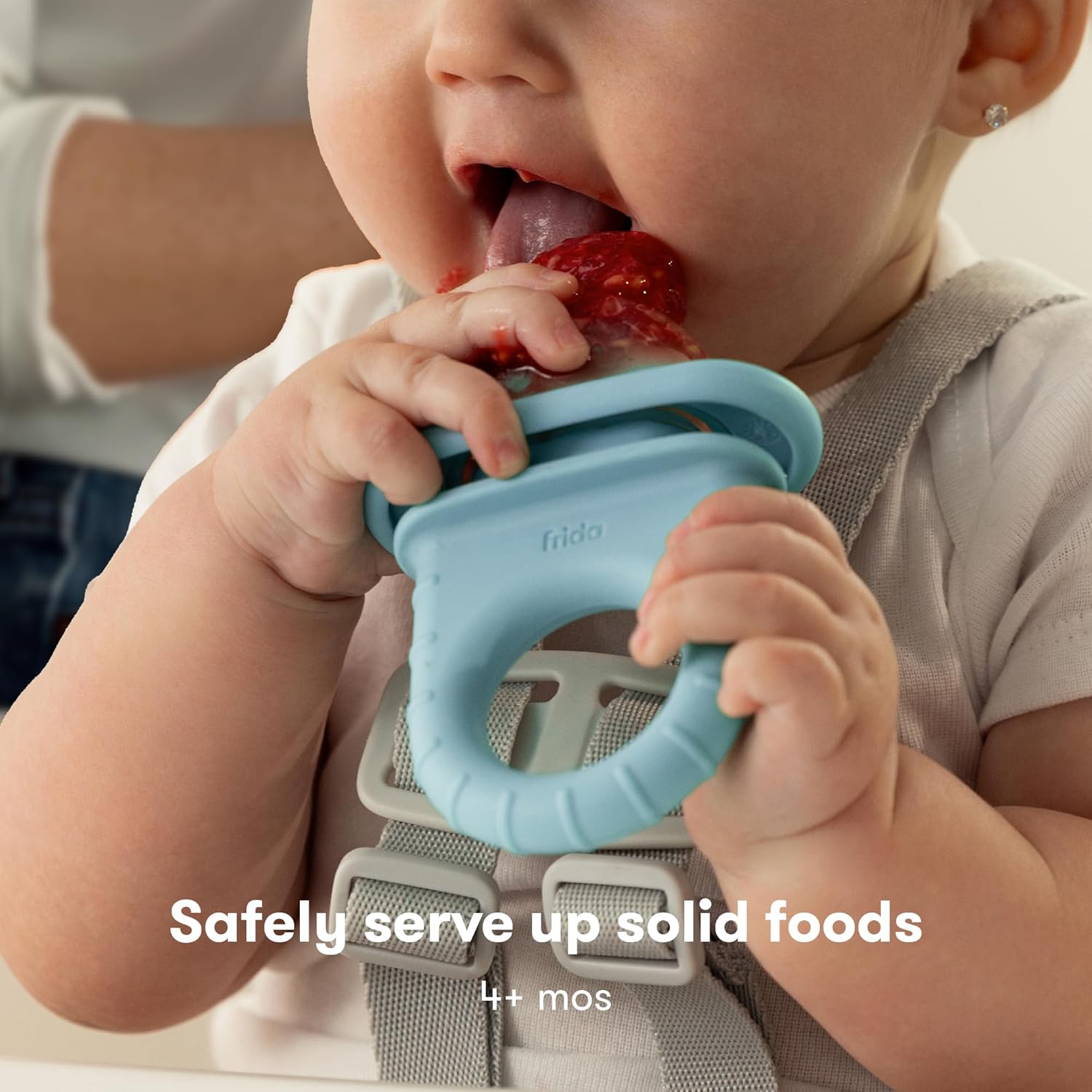 Frida Baby Push Pop Feeder, Baby Fruit Food Feeder to Safely Introduce New Foods, Fresh + Frozen