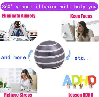 Desk-Fidget-Kinetic-Toys Cool-Gadgets: Cool-Stuff Thing Game Toy for Adult Teen Children Kid, Optical-Illusion Stress Relief Gifts for Man Women Home Office School Christmas Spinning Up 180 Seconds